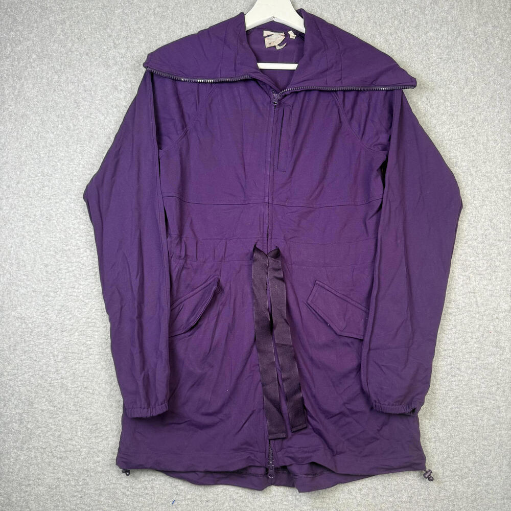 Athleta Women's Size XS Purple Packable Track Jacket Windbreaker Drawstring